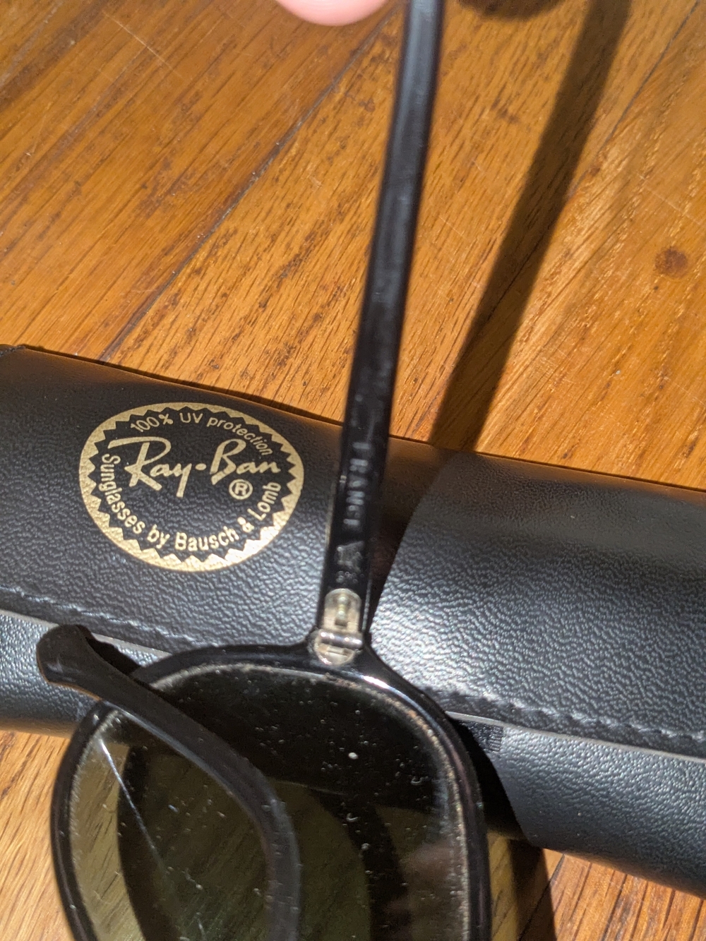 Vintage Ray-Ban Dark Black Aviators Cats - Picture 4 of 7